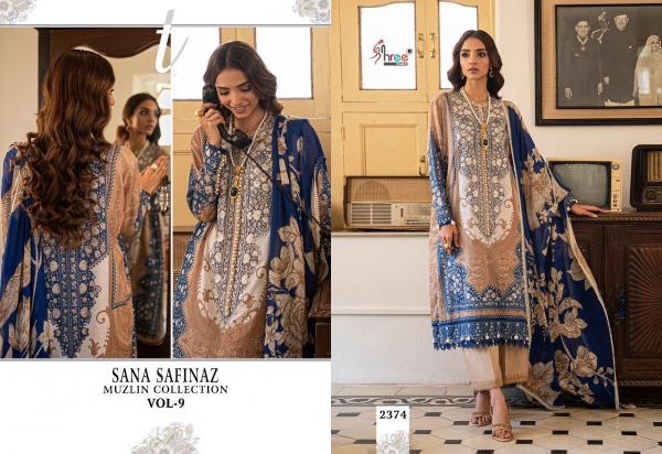 Shree Sana Safinaz Muzlin Collection 9 Cotton Pakistani Salwar Suits